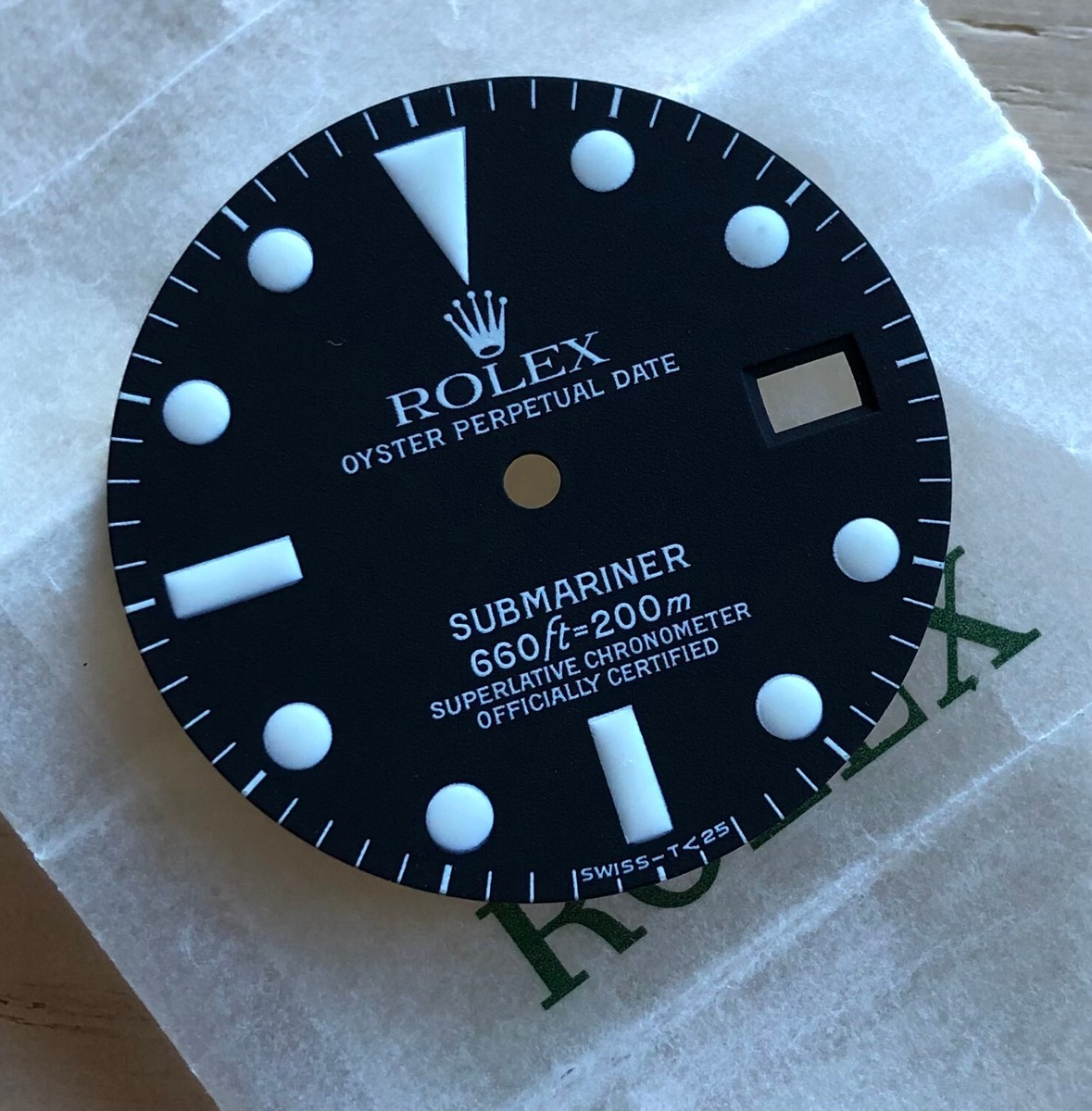 SUPERB VERY RARE NOS ROLEX SUBMARINER WHITE 1680 LUMINOVA DIAL MARKED SWISS  T 25