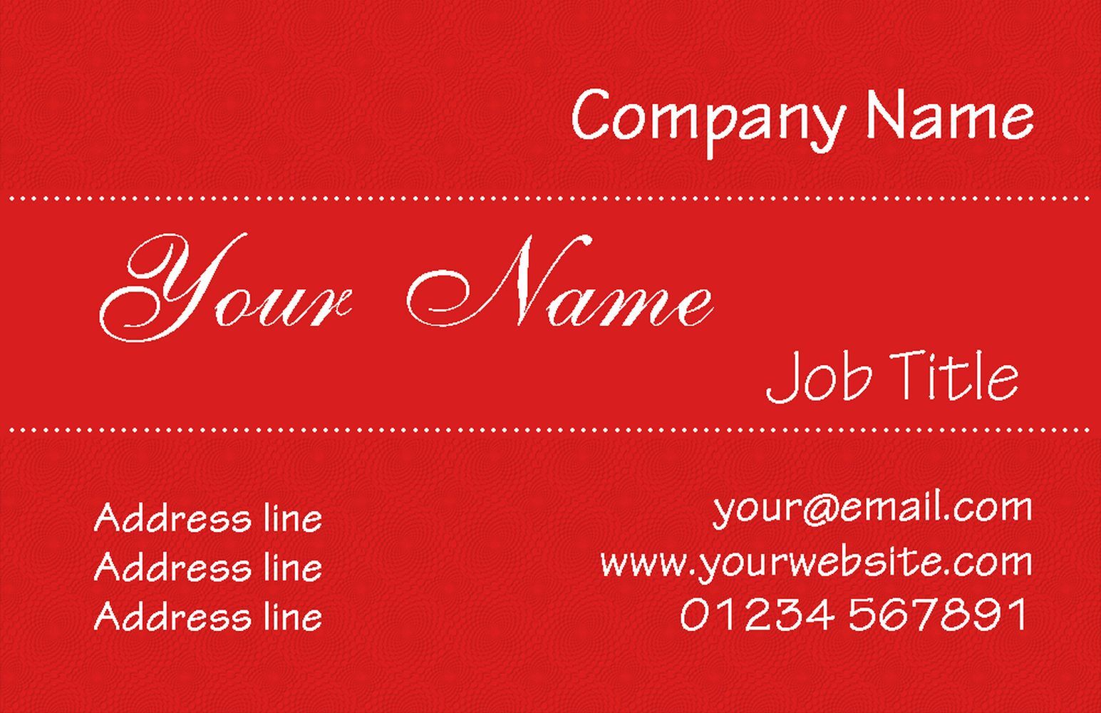 Swirly Red Personalised Business Cards Popularna wyprzedaż, bezpłatna wysyłka