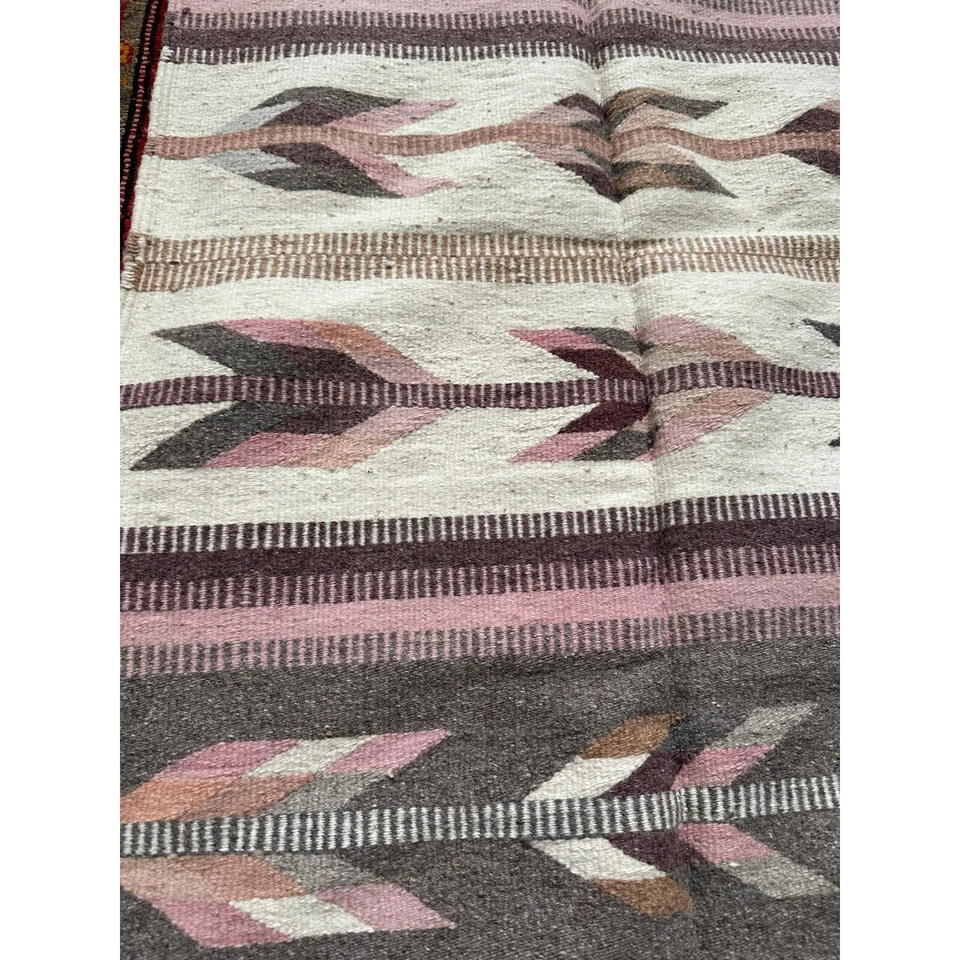 Alfombra navajo vintage colgante de pared tejida a mano lana azteca occidental corredor  Foto 4 de 4