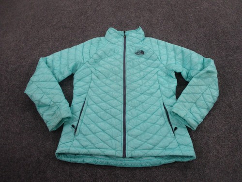 The North Face Jacket Womens M Blue Thermoball Puffer Quilted Outdoor Coat Adult