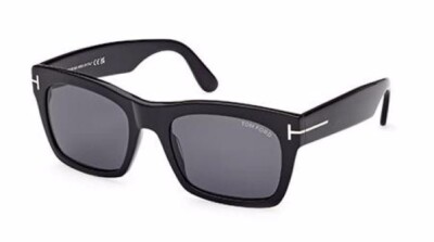 Tom Ford Sunglasses Black Glossy Square Gold Nico FT1062 TF 1062