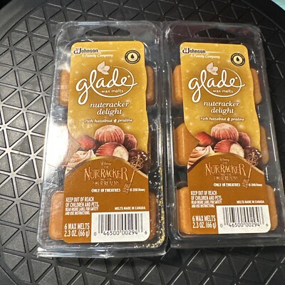Glade Nutcracker Delight Rich Hazelnut & Praline Wax Melts Two 6ct Pack Set.