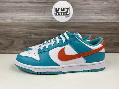 Nike Dunk Low Retro White 'Miami Dolphins' Dusty Cactus Shoes