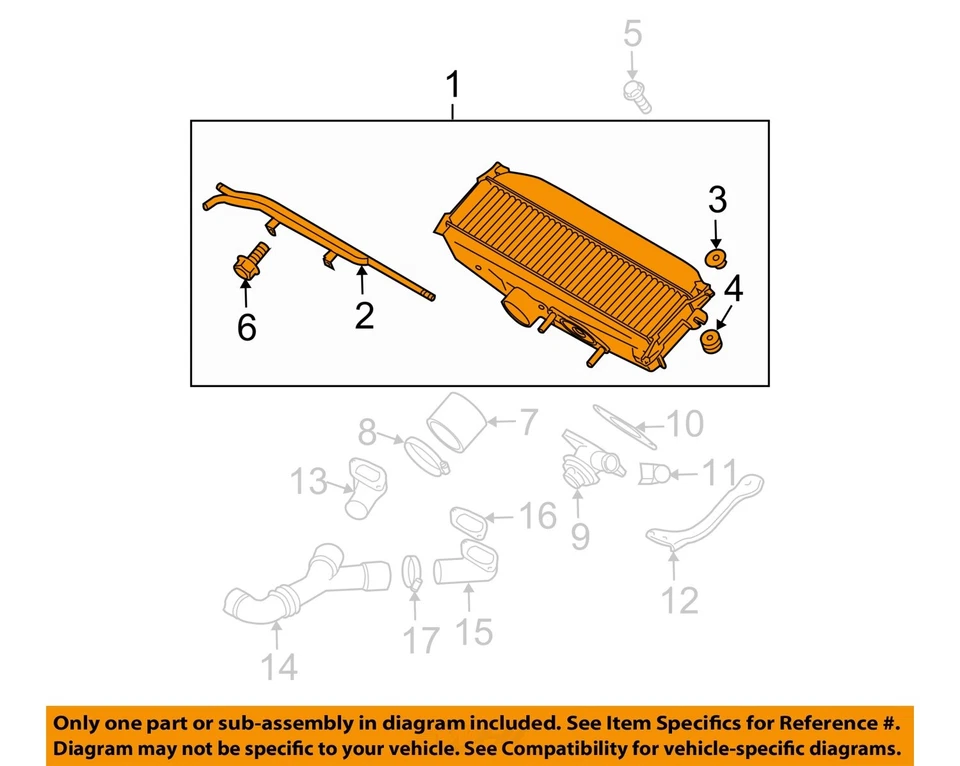 Intercooler usado se adapta a: Subaru Baja 2005 grado A Foto 2 de 4