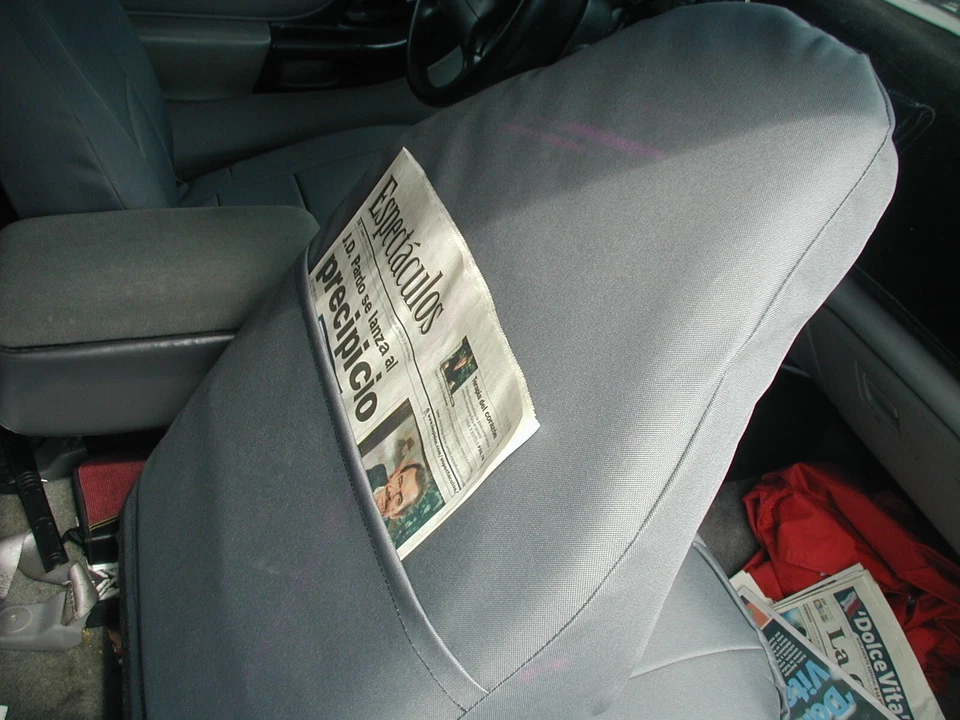 para FORD E-150 E-250 E-350 IGGEE S. CUERO A MEDIDA AJUSTE 2 FUNDAS ASIENTO DELANTERAS Foto 3 de 4