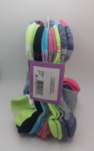 NEW Hanes Girls No Show Soft Breathable 12-Pack Size Large 4-10 MultiColor Socks - Picture 3 of 4