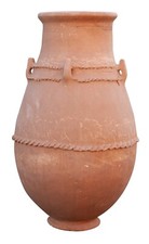 BISCOTTINI Vaso Terracotta Anfora Artigianale Fioriera Grande Esterno Ovale 