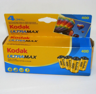 NOS Kodak Ultramax 400 35mm   4 Pack of 24 Exposure Film Rolls Expired 10/2011