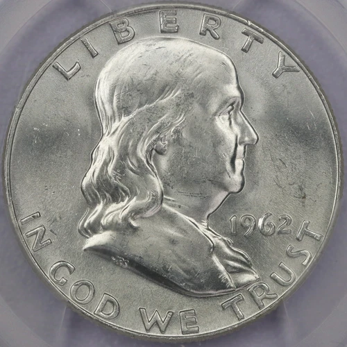 1962-D 50C Franklin Half Dollar - PCGS MS 64 FBL