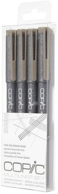Copic Multi-Liner 4-piece Warm Gray Ink Set 0.05/0.1/0.3/0.5