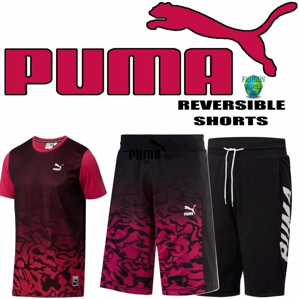 Bermudas reversibles para hombre PUMA y bloque de color camiseta a juego talla L