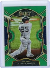 2021 Panini Select Baseball Green Prizm #56 Gleyber Torres #3/5
