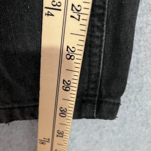 Wild Fable Jeans Damen 16 schwarz höchste Leibhöhe gerades Doppelknie Skater Denim - Bild 7 von 12