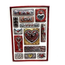 Heart Dimensional Stickers Valentine's Scrapbooking Journaling Cardmaking