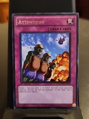 Attention! - Rare Foil - Yugioh Trap Card - Vintage | eBay