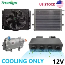 12V Universal Underdash Air Conditioner Electric Auto A/C Kit For Cab 8800BTU