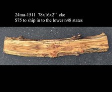 Live Edge Slab  Maple  mantel epoxy river table  Shelf  24ma-1511