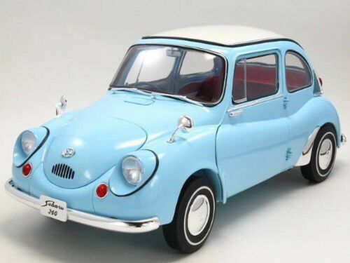 EBBRO 1/12 #12007 Subaru 360 1963 modèle moulé sous pression bleu clair rare - Photo 1/7