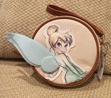 NWT DISNEY PARKS BOUTIQUE COLLECTION TINKERBELL WRISTLET TAN GOLD PIXIE DUST