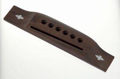 NEW - Acoustic Bridge With Snowflake Inlay - ROSEWOOD