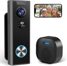 MKEOLGE 2K HD Doorbell Camera Wireless with Included Ring Chime front door cam
