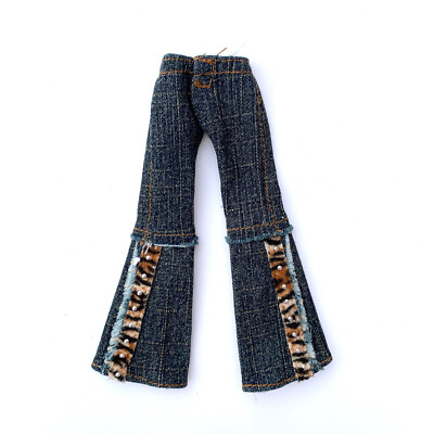 Bratz Meygan Wildlife Safari Ersatzjeans Animal Print für Puppe Vintage