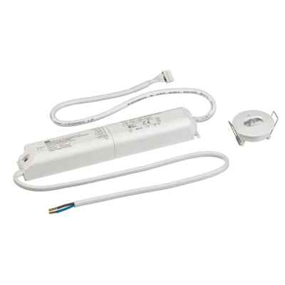 Sentinel 1W Einbau-LED Notfall Downlight Fluchtweg 3HR NM, roter Pfeil