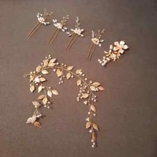 Azazie Gold  Pearl Hair Accessories for Wedding or Prom, NEW