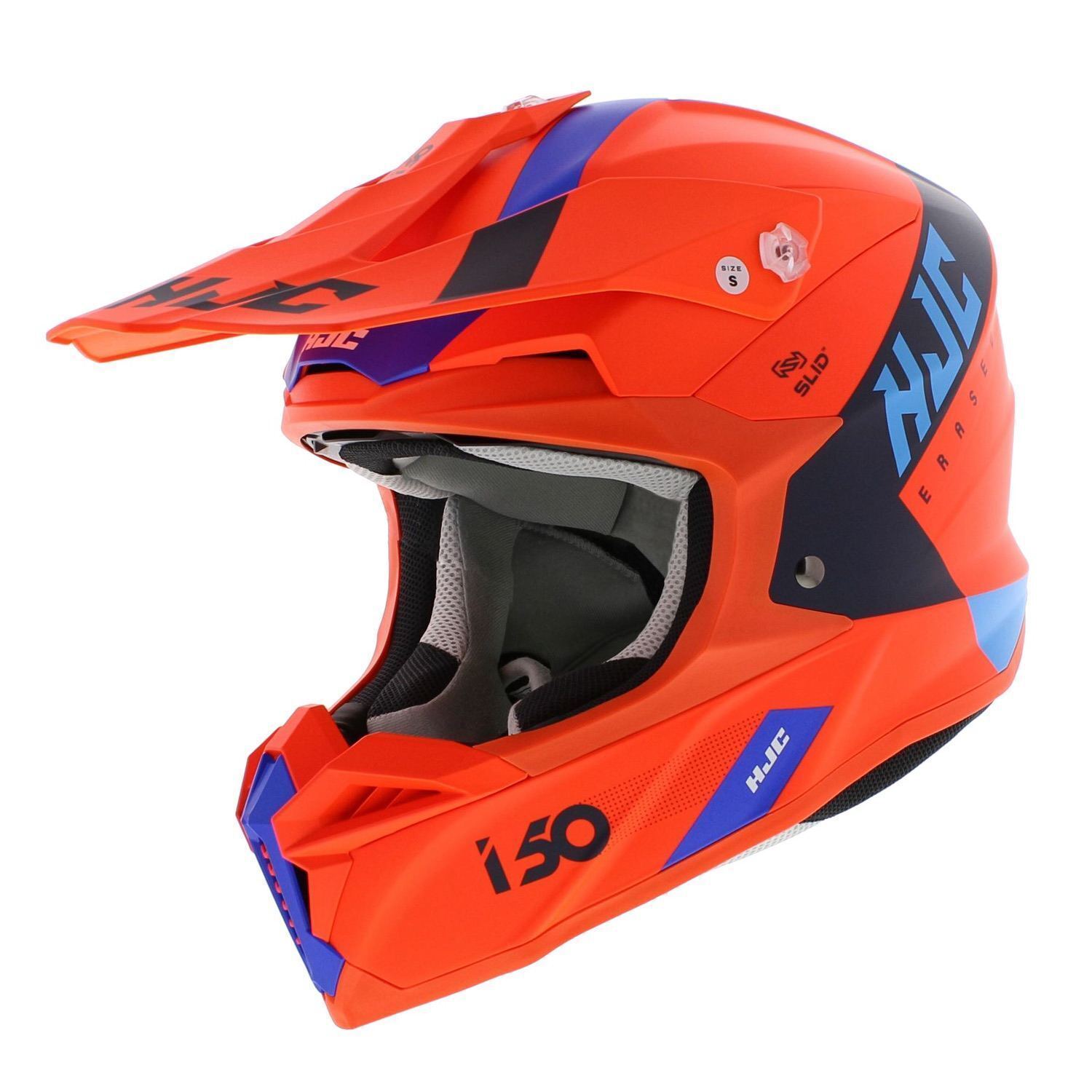Casco moto offroad HJC I50 MX cancellato MC6HSF arancione opaco - taglia S