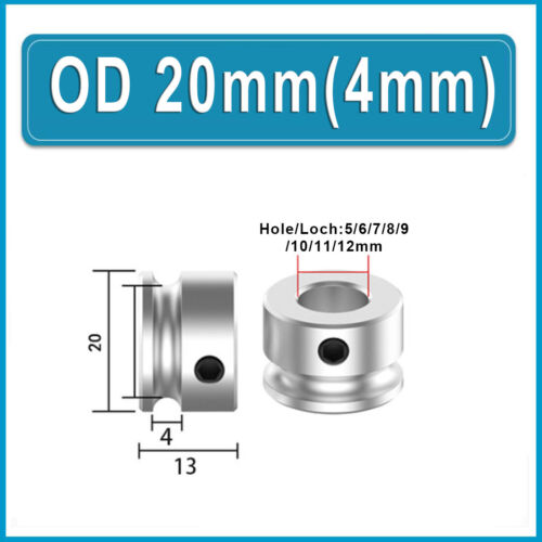 Alu PU Einzelner Rillenriemenscheibe Antriebs Riemenscheibe Ø20-80mm Loch 5-15mm - Bild 9 von 232