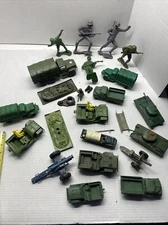 VTG 1968?  LOT Tim Mee? 2 1/2  Ton US Army Truck , Deuce, 3 CANNON, HOWITZER,TOY