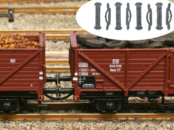 Mu N-A50070 - Fertigmodell Kuppelstangen 12Mm Hochdetailliert 8X - Spur N - Neu-image