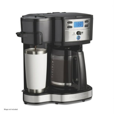Hamilton 49980Z 12 Cup 2 Way Coffee Maker - Black and Stainless Steel