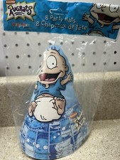 New Rugrats Nickelodeon Party Gift Hats Vintage 2000 Blue Tommy Reptar