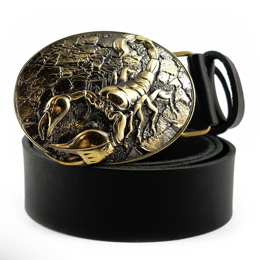 Scorpion belt buckle, Scorpion solid brass belt buckle for casual