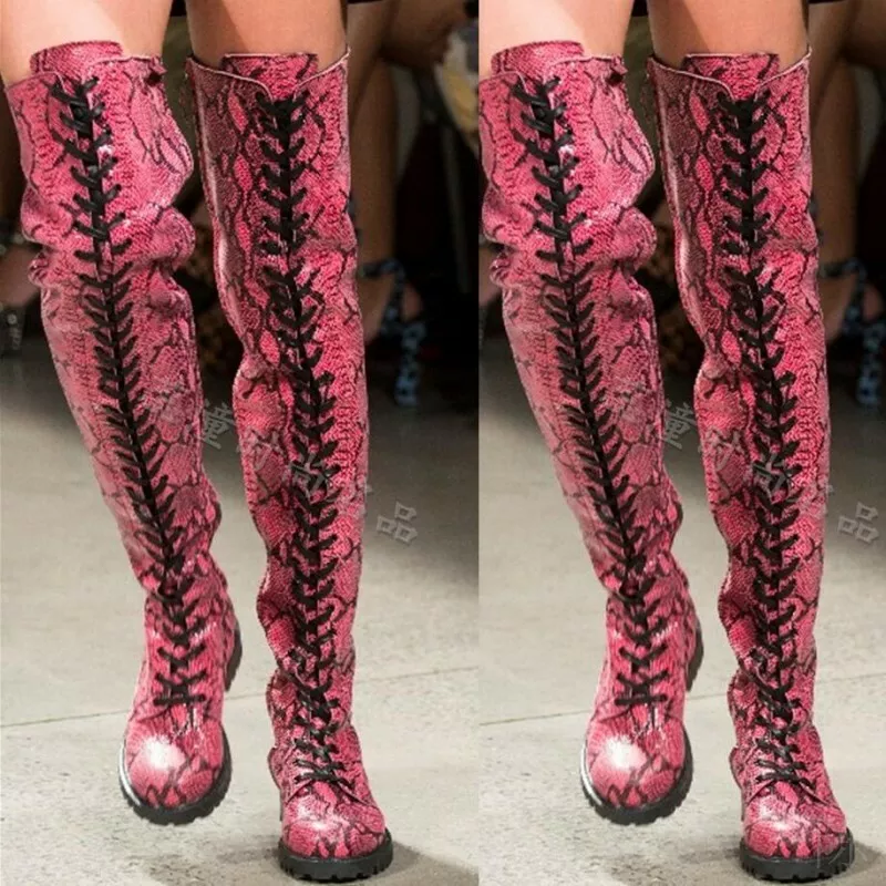 Over the knee biker boots top