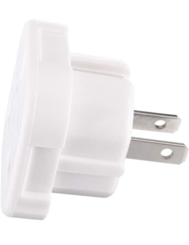 4 Pack, UK to US Plug Adaptor 3 pin to 2 Pin Flat Travel Adapter for USA, Canada - Picture 3 of 4