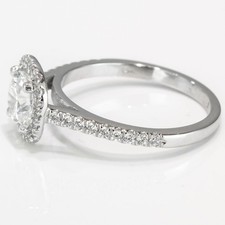 1 CT Diamond Engagement Ring Round Cut F/SI2 14K White Gold Size 6