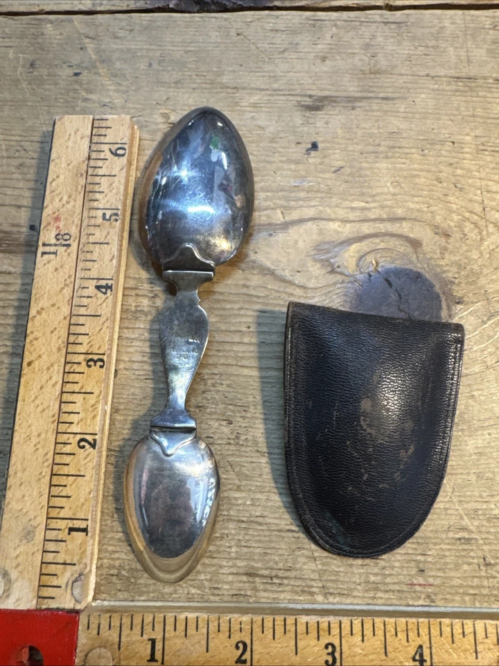 Rare Sterling Silver Tiffany Co 925 Folding Travel Spoon Vtg Camping Silverware - Image 4 of 4