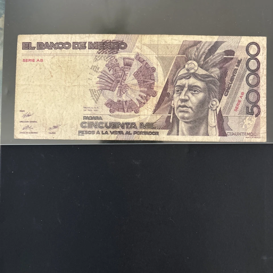 México, 50.000 (50000) Pesos, 1987, AA-A, Foto 2 de 4