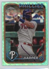 2024 Topps Chrome Logofractor Edition Aqua Refractor /199 Bryce Harper #62 1g1q