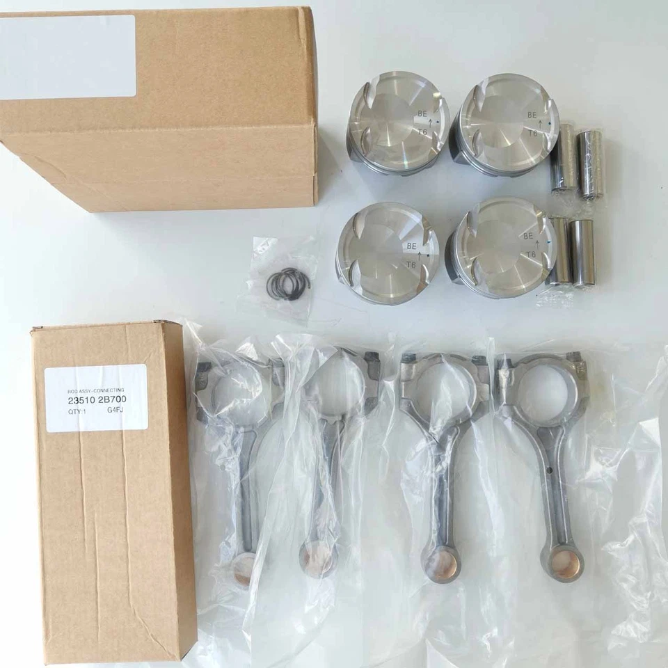 G4FJ Engine Pistons Kit & Con Rods For 2011-2019 Hyundai Veloster Kia Soul 1.6T - Изображение 2 из 4