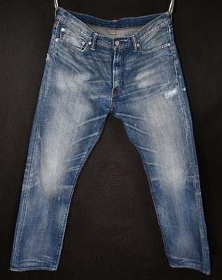 Levi s 504 Men's Straight Jeans Blue Distressed size W34 L32