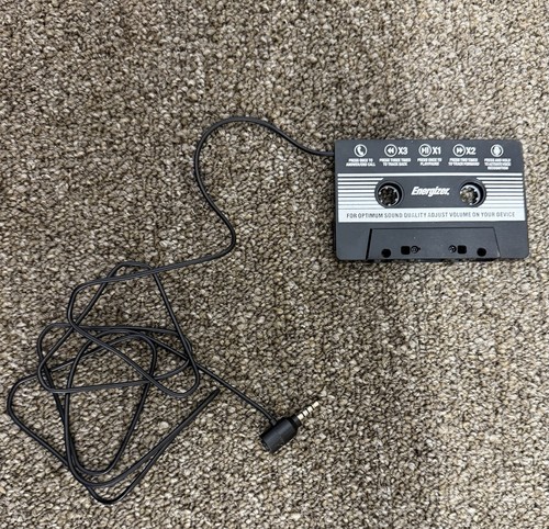 Energizer Cassette to Aux Adapter, 3.5MM Aux Audio Cable Untested SKU:N