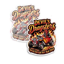 Devils Dragsters Speed Demon Drag Racing Decal 2 Pack Mkd161 Devils Dragsters Speed Demon Drag Racing Decal 2 Pack Mkd161