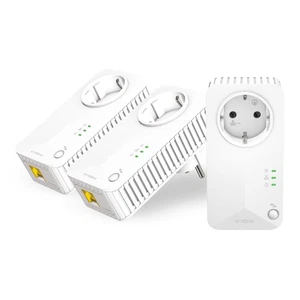 Ligne électrique 600 Triple EU ensemble 3 PowerlineAdapter 600 Mbps FastInternetzugang...
