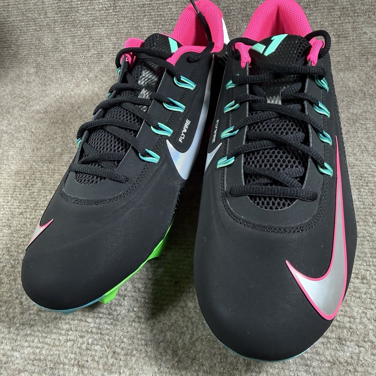 Nike Vapor Edge 360 VC Vapor Carbon Black Pink Men\'s Football Cleats Size 7 Vapor Edge 360 VC  main image 2