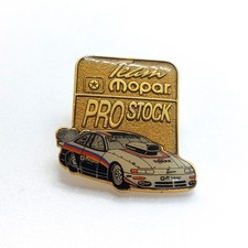Vintage Team Mopar Pro Stock Drag Racing Pin Race Car Enamel Lapel Hood Scoop