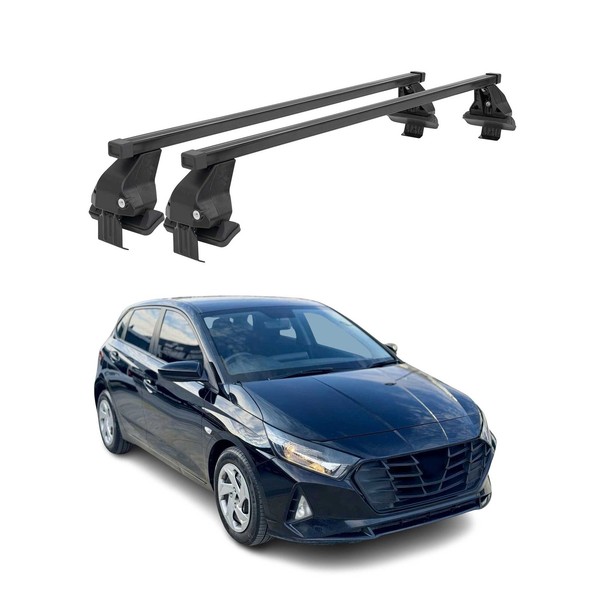 Menabo DachträGer GrundtäGer FüR Hyundai I20 2020-2026 50Kg Stahl Schwarz 2 Tlg-image