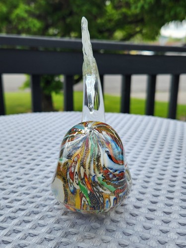 Murano Whale Paperweight Venezia Venice Italy Multicolored Gold Flecks Sealife - Picture 2 of 13